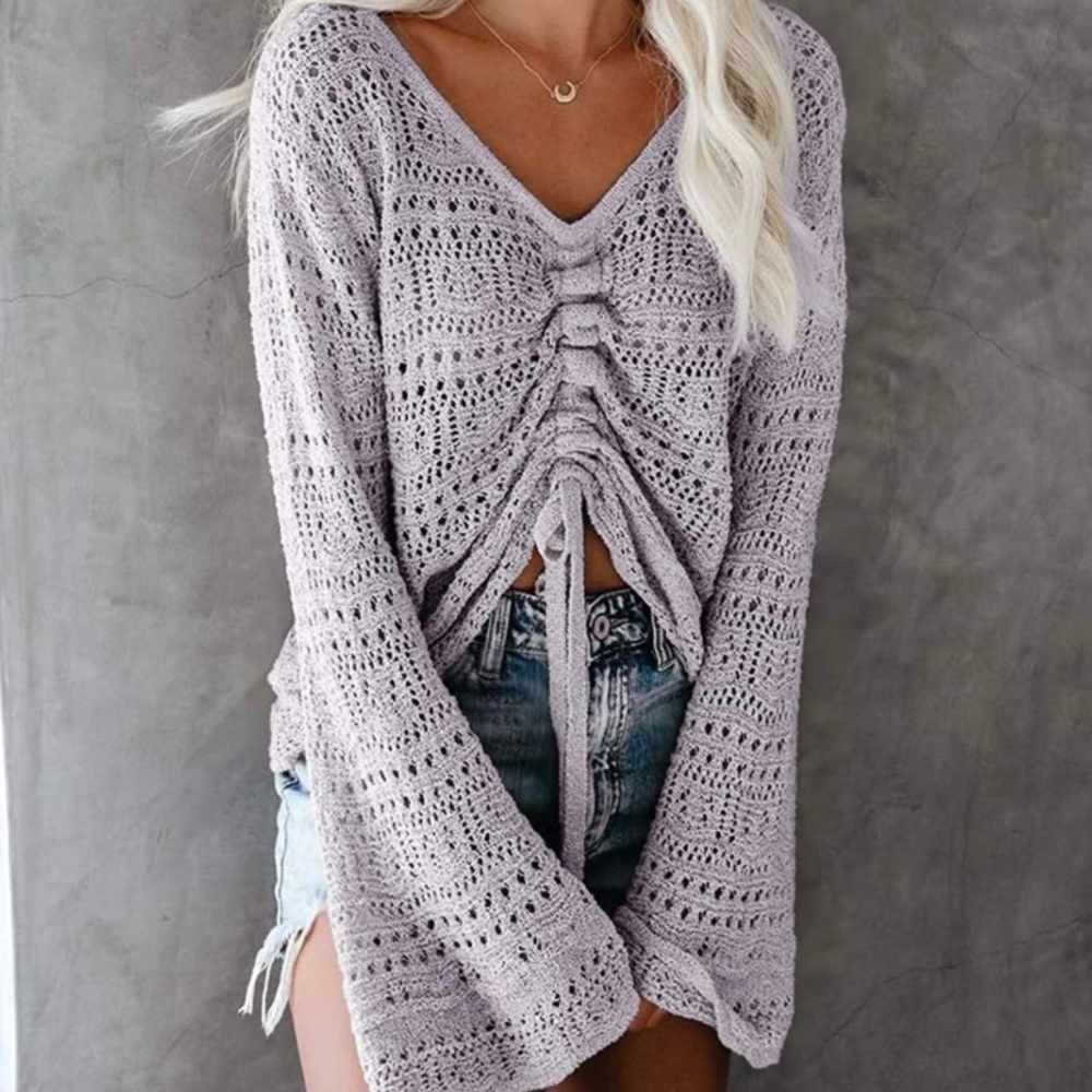 Purple crochet top